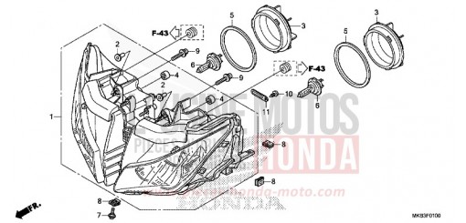 PROJECTEUR CBR1000SAF de 2015